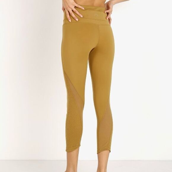 Varley “Gold” Corbett Letelux Perforated Detailed 7/8 Leggings - Picture 1 of 14